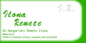 ilona remete business card